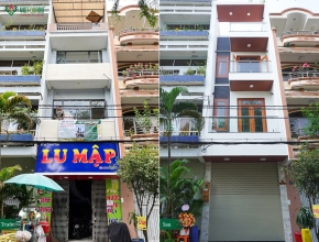 Cải tạo nâng tầng nhà 4 tầng Chị Phượng ở Quận Tân Bình