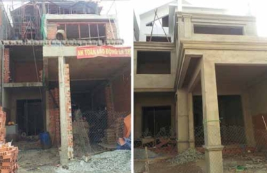 Xây nhà biệt thự nhà anh Hướng, Bình Tân, Tp hcm 