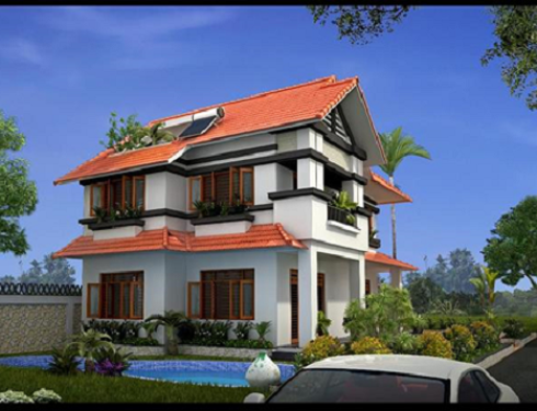 Thiết kế biệt thự nhà vườn 2 tầng 